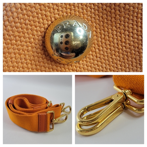 PRADA Canapa Canvas Tote Handbag/Crossbody Bag - Picture 12 of 12